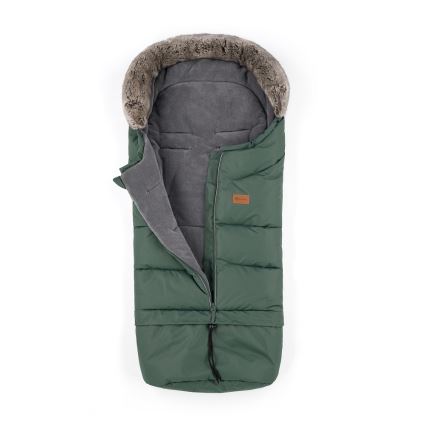 PETITE&MARS - CONJUNTO Saco-cama 4 em 1 ARCTIC + protetor para mãos para carrinho de passeio FURRY Veritable Khaki