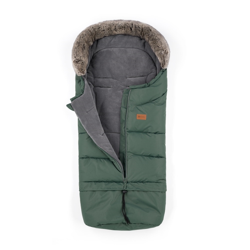 PETITE&MARS - CONJUNTO Saco-cama 4 em 1 ARCTIC + protetor para mãos para carrinho de passeio FURRY Veritable Khaki