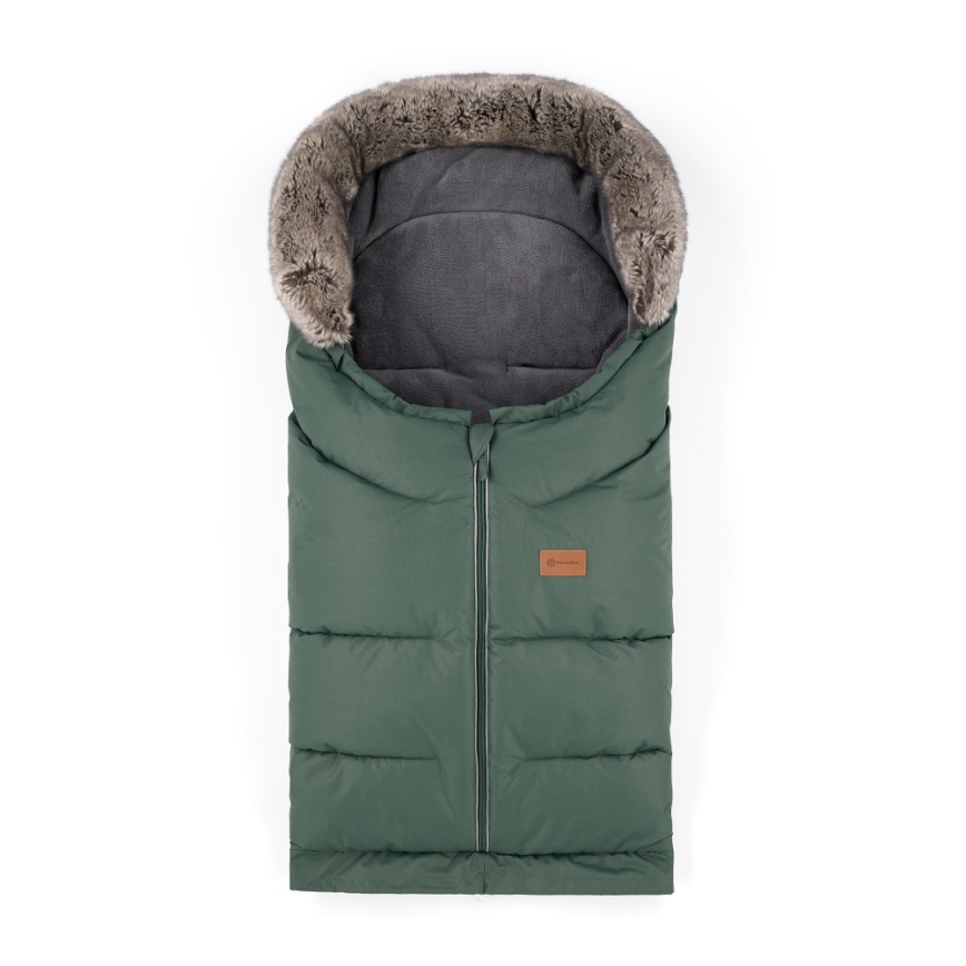 PETITE&MARS - CONJUNTO Saco-cama 4 em 1 ARCTIC + protetor para mãos para carrinho de passeio FURRY Veritable Khaki