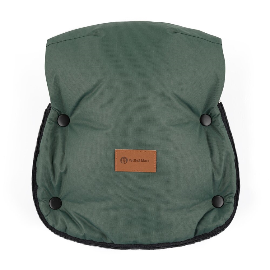 PETITE&MARS - CONJUNTO Saco-cama 4 em 1 ARCTIC + protetor para mãos para carrinho de passeio FURRY Veritable Khaki