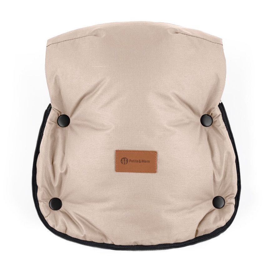 PETITE&MARS - CONJUNTO Saco-cama 4 em 1 COMFY + protetor para mãos para carrinho de passeio FURRY Rosa Petal