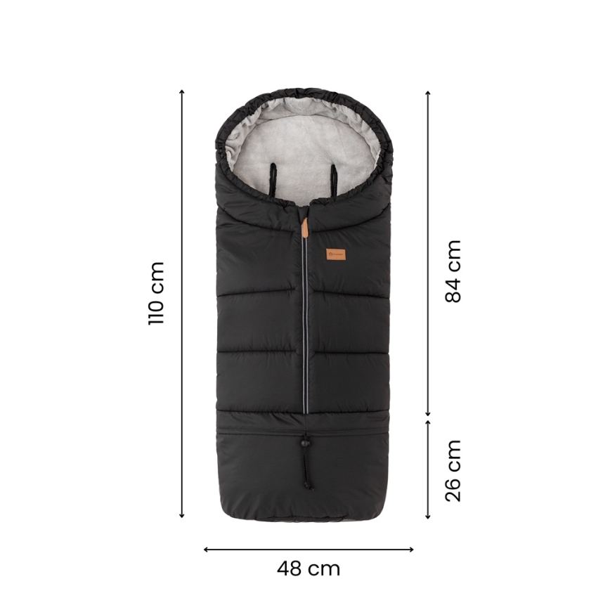 PETITE&MARS - CONJUNTO Saco para bebé 3 em 1 JIBOT + manoplas para carrinho JASIE cinzento claro