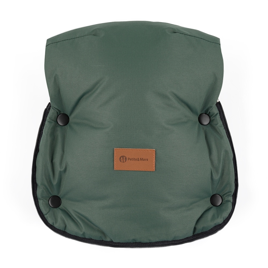 PETITE&MARS - CONJUNTO Saco para bebé 4 em 1 COMFY + manoplas para carrinho FURRY Caqui