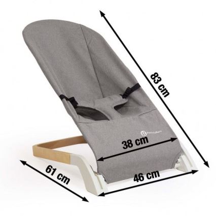 PETITE&MARS - Espreguiçadeira para bebé CALMY cinzento