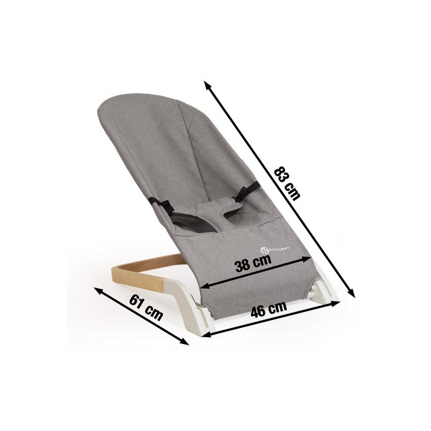 PETITE&MARS - Espreguiçadeira para bebé CALMY cinzento