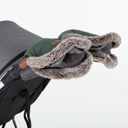 PETITE&MARS - Luvas para carrinho de passeio FURRY Veritable Khaki