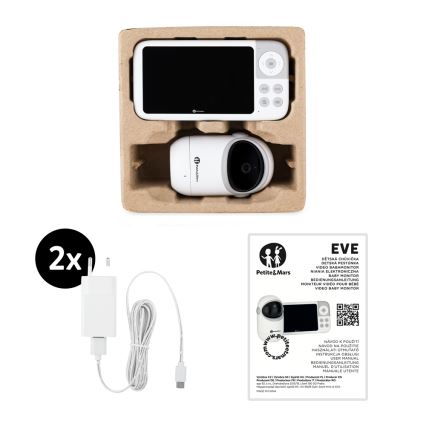 PETITE&MARS - Monitor para bebé EVE 5.0 3,8V 3050 mAh