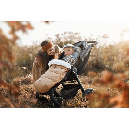 PETITE&MARS - Puff 4 em 1 COMFY Elegant Caramel/Beige castanho