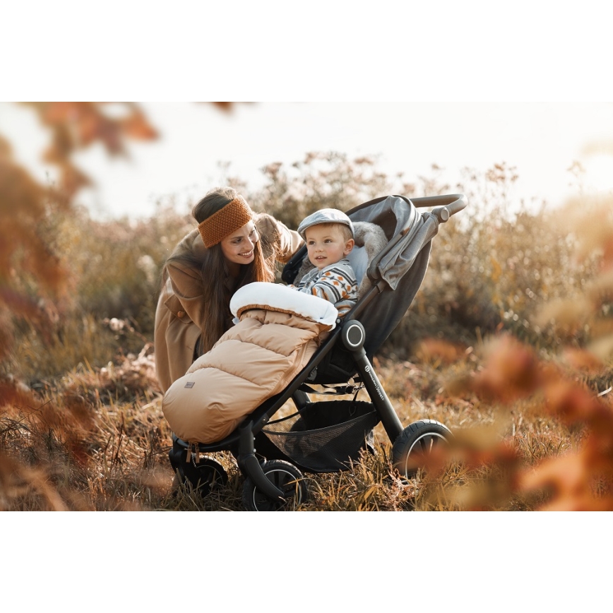 PETITE&MARS - Puff 4 em 1 COMFY Elegant Caramel/Beige castanho