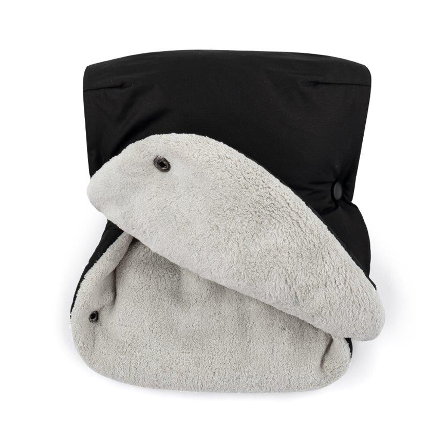 PETITE&MARS - CONJUNTO Saco de bebê 3 em 1 JIBOT + protetores de mãos para carrinho JASIE preto