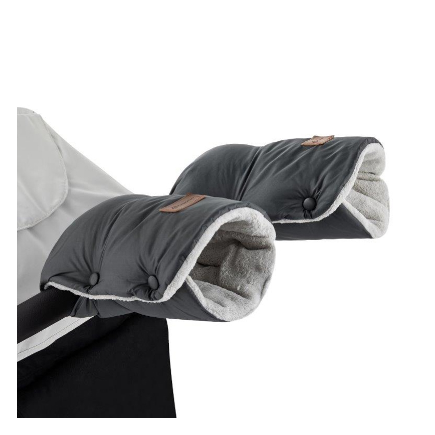 PETITE&MARS - CONJUNTO Saco de bebê 3 em 1 JIBOT + protetores de mãos para carrinho JASIE cinza