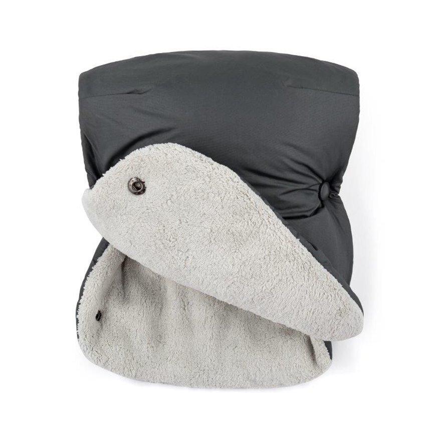 PETITE&MARS - CONJUNTO Saco de bebê 3 em 1 JIBOT + protetores de mãos para carrinho JASIE cinza