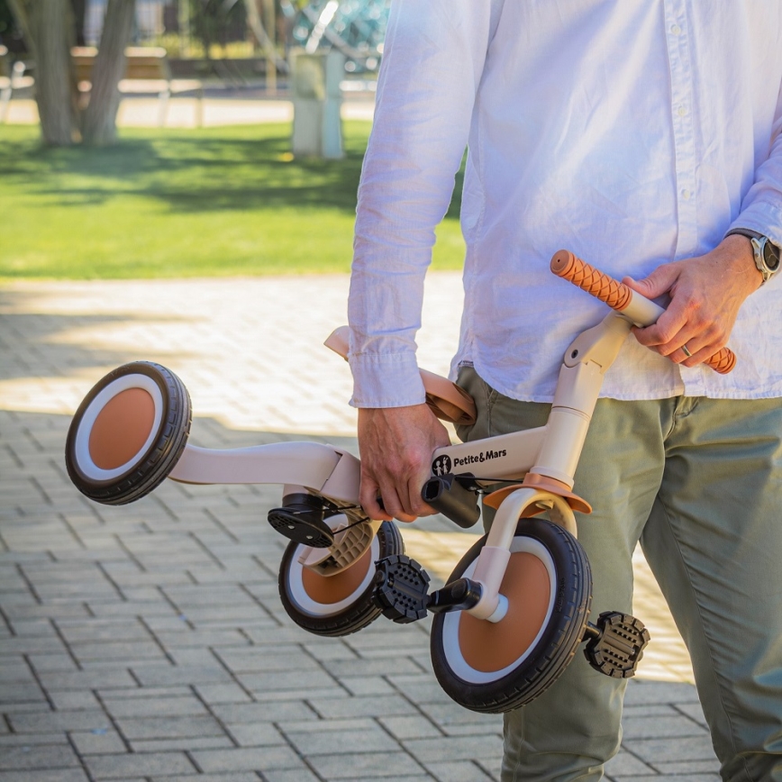 PETITE&MARS - Triciclo de criança 5em1 TURBO Desert Sand