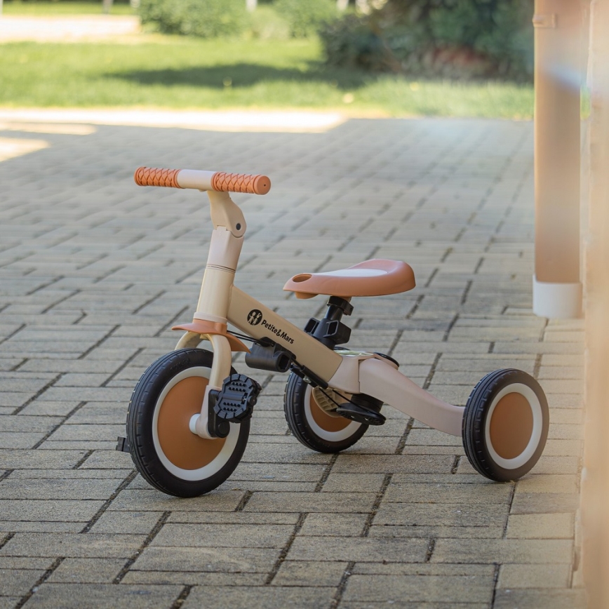 PETITE&MARS - Triciclo de criança 5em1 TURBO Desert Sand