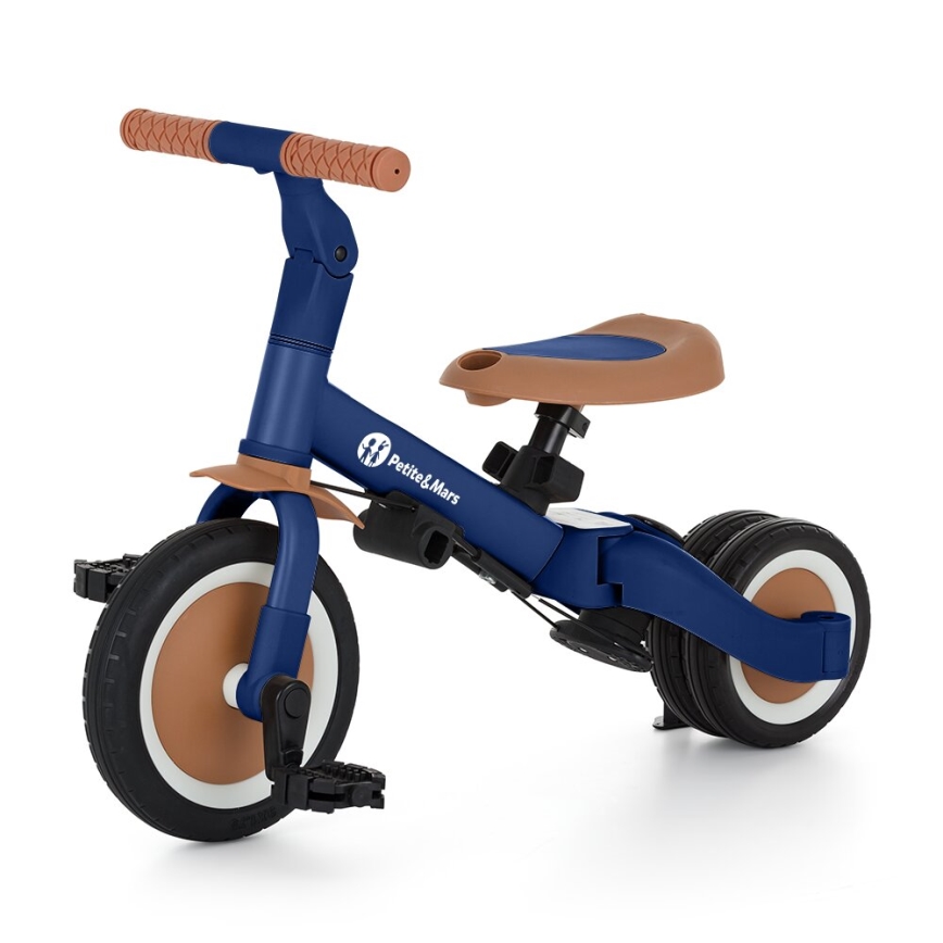 PETITE&MARS - Triciclo de criança 5em1 TURBO Enigmatic Blue