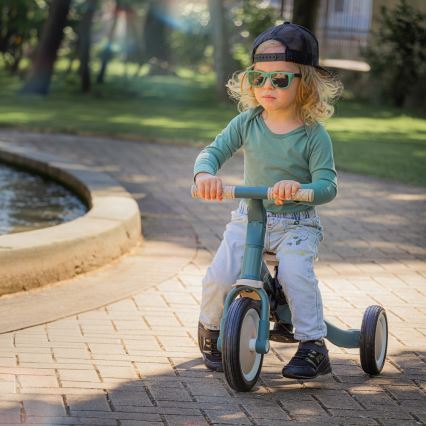 PETITE&MARS - Triciclo de criança 5em1 TURBO Misty Green