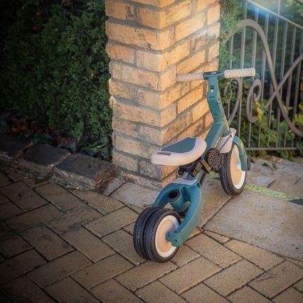 PETITE&MARS - Triciclo de criança 5em1 TURBO Misty Green