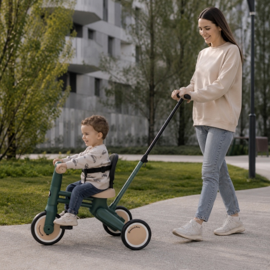 PETITE&MARS - Triciclo infantil 4 em 1 DRIFT Verde Névoa