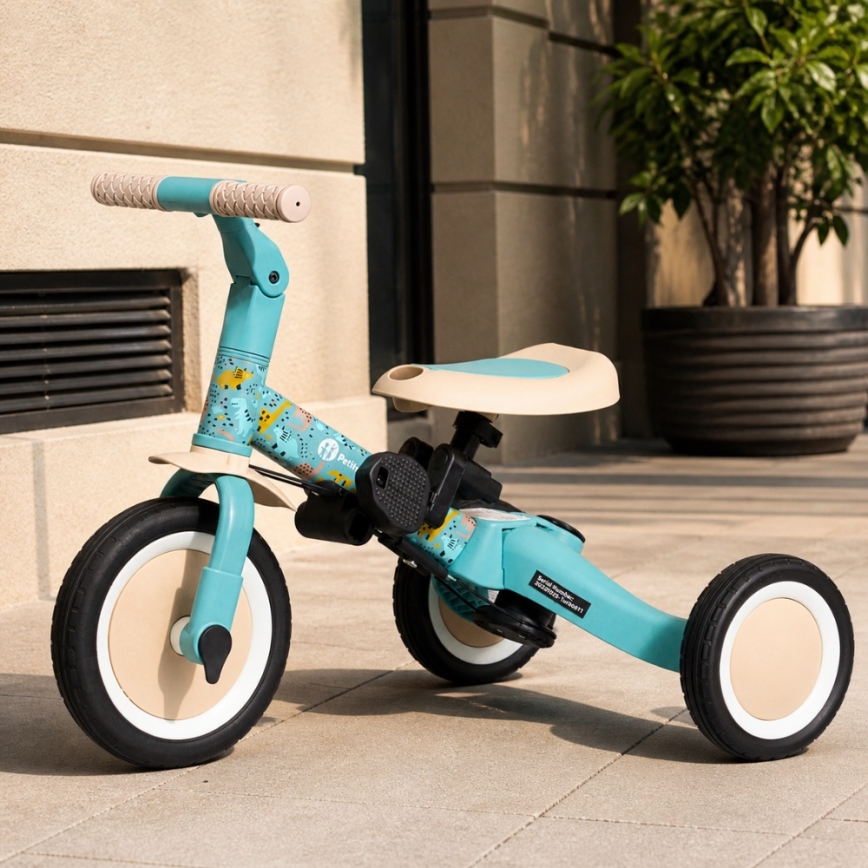PETITE&MARS - Triciclo infantil 5 em 1 TURBO Dino Park
