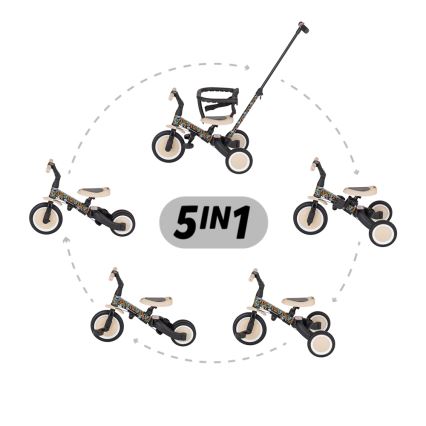 PETITE&MARS - Triciclo infantil 5 em 1 TURBO LIMITED City Beat