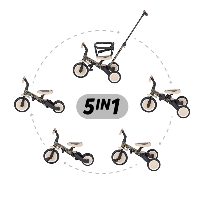 PETITE&MARS - Triciclo infantil 5 em 1 TURBO LIMITED City Beat