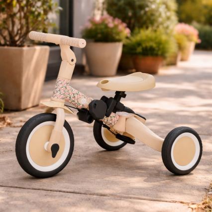 PETITE&MARS - Triciclo infantil 5 em 1 TURBO LIMITED Pink Meadow