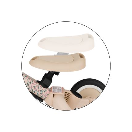 PETITE&MARS - Triciclo infantil 5 em 1 TURBO LIMITED Pink Meadow