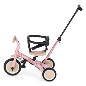 PETITE&MARS - Triciclo infantil 5 em 1 TURBO LIMITED Rosy Wilderness