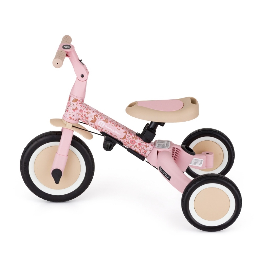 PETITE&MARS - Triciclo infantil 5 em 1 TURBO LIMITED Rosy Wilderness