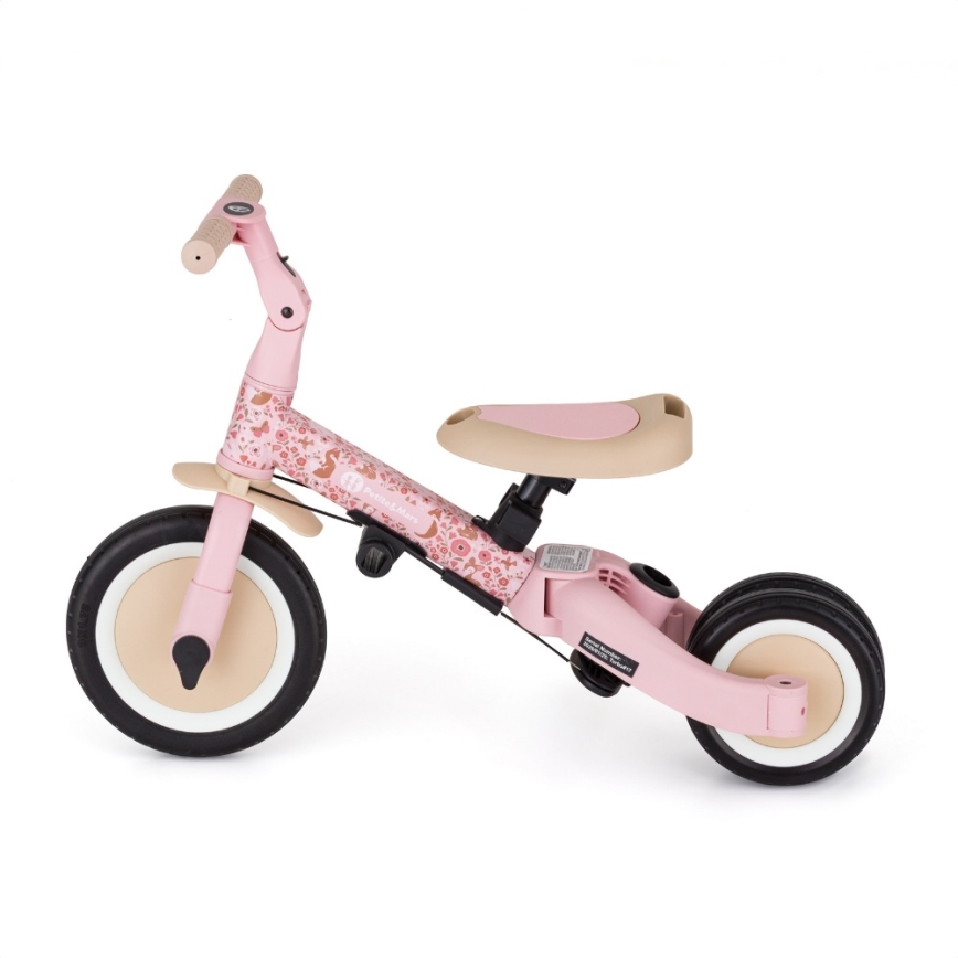 PETITE&MARS - Triciclo infantil 5 em 1 TURBO LIMITED Rosy Wilderness