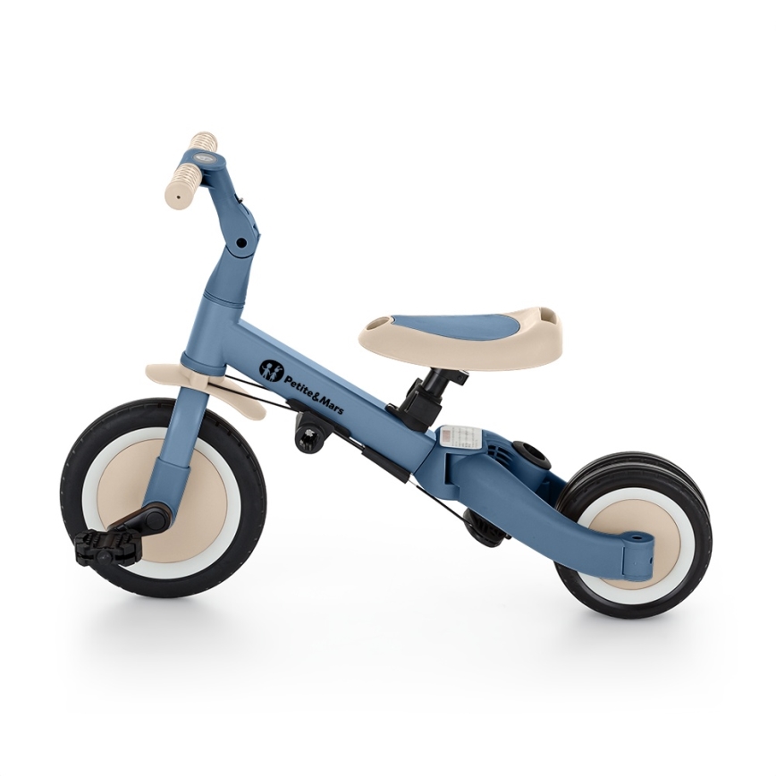 PETITE&MARS - Triciclo infantil 5 em 1 TURBO PLUS Azul Oceano