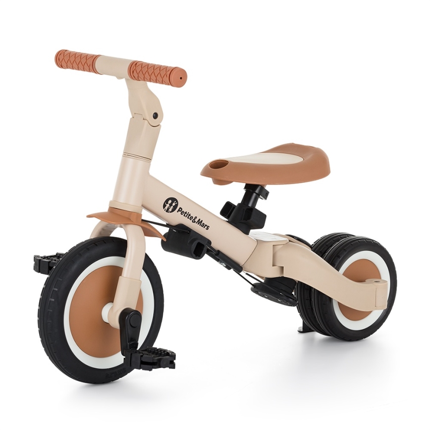 PETITE&MARS - Triciclo infantil 5 em 1 TURBO PLUS Bege Deserto