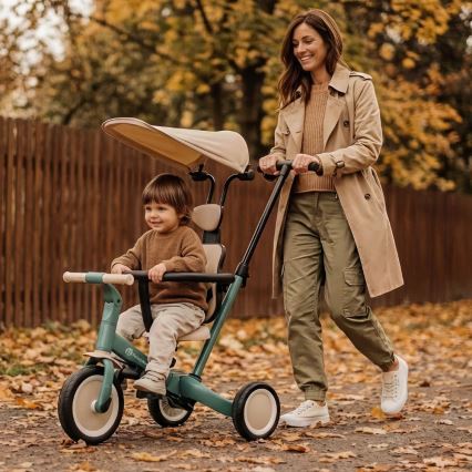 PETITE&MARS - Triciclo infantil 5 em 1 TURBO PLUS Verde Névoa