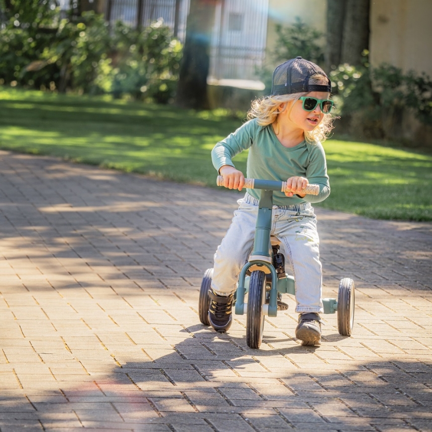 PETITE&MARS - Triciclo infantil 5 em 1 TURBO PLUS Verde Névoa