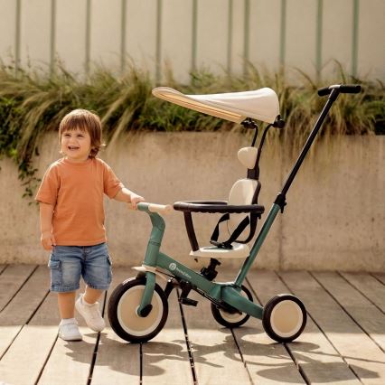 PETITE&MARS - Triciclo infantil 5 em 1 TURBO PLUS Verde Névoa