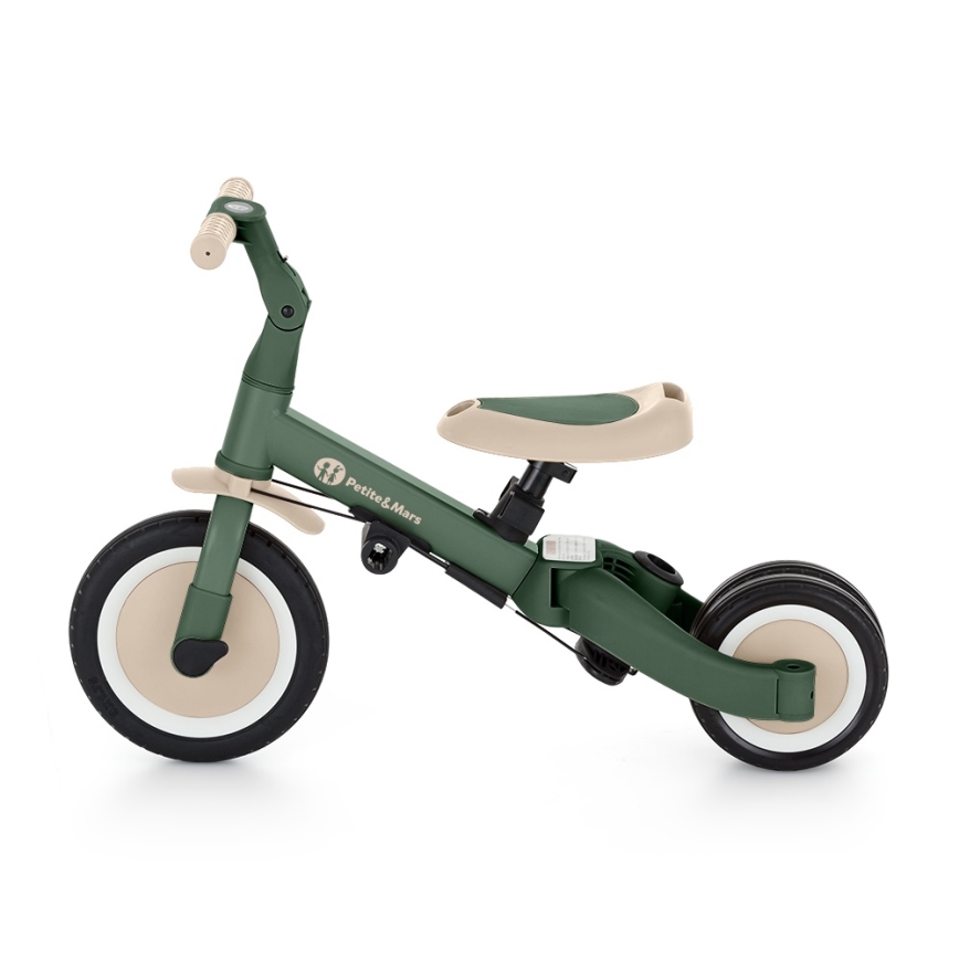 PETITE&MARS - Triciclo infantil 5 em 1 TURBO PLUS Verde Névoa