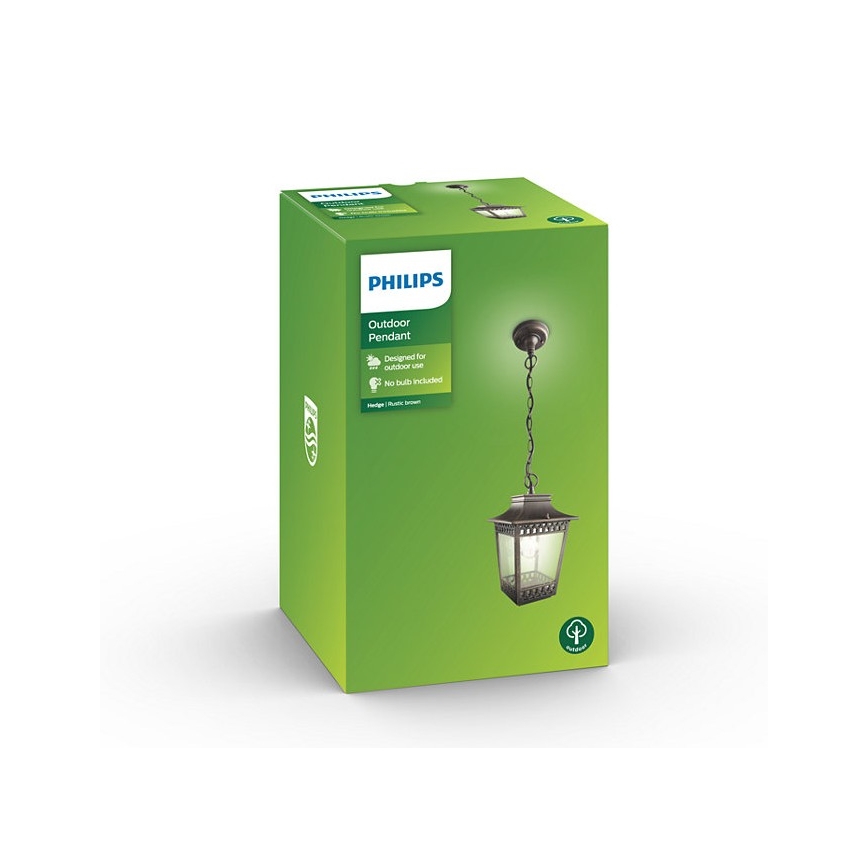 Philips 15406/86/PN - Candelabro exterior HEDGE 1xE27/60W/230V IP44