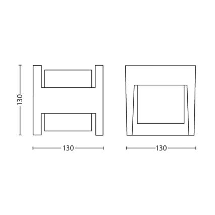 Philips - Iluminação de parede exterior LED LED/4,5W/230V 2700K IP44