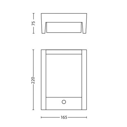 Philips - Iluminação de parede LED exterior com sensor LED/6W 4000K IP44