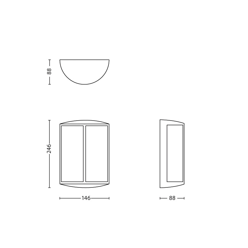 Philips - Aplique LED de parede para exterior, 6W, IP44