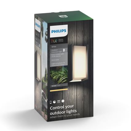 Philips - LED Iluminação de parede exterior com regulação Hue TURACO 1xE27/9,5W/230V IP44