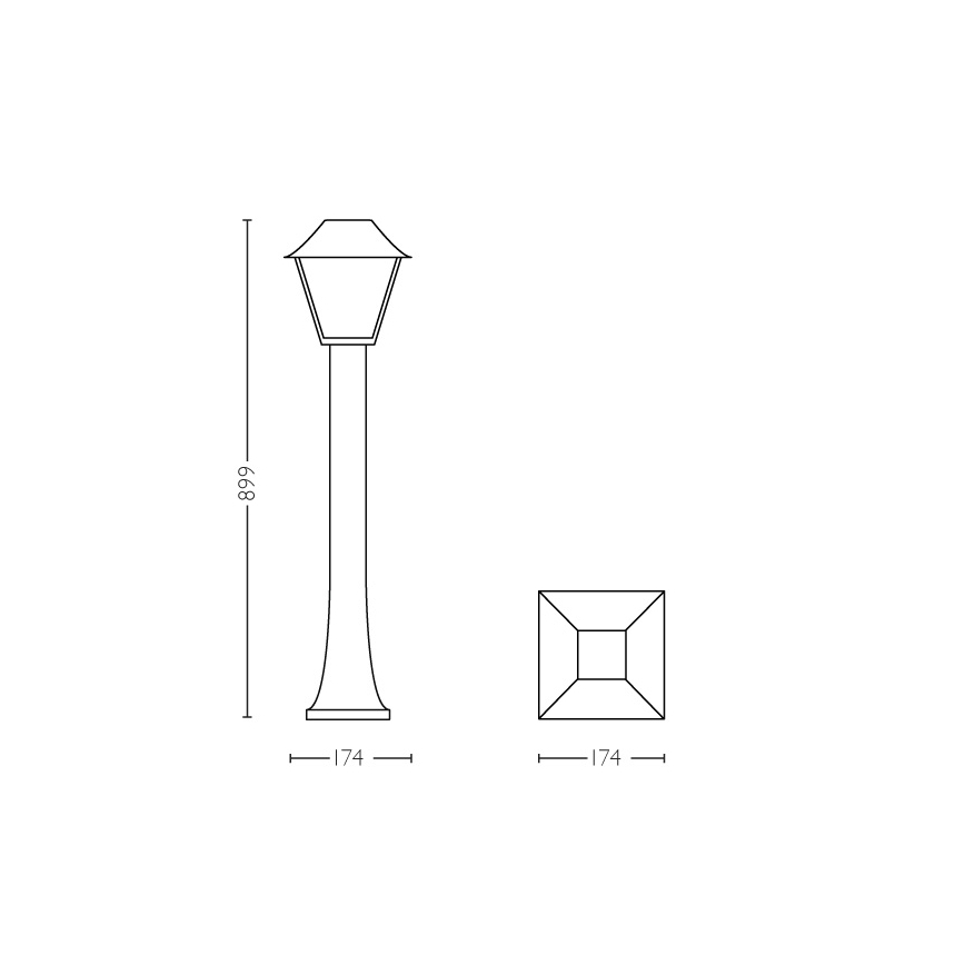 Philips - Candeeiro de exterior E27/60W/230V IP44