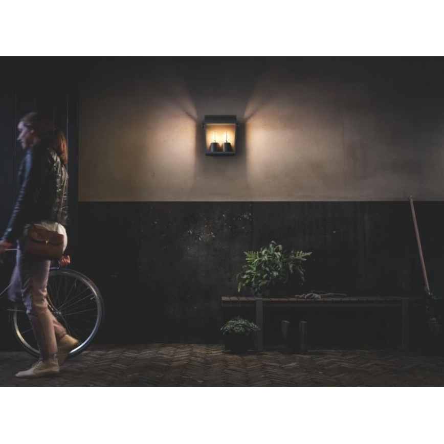 Philips 17235/30/PN - Luz de parede de exterior HARVEST MyGarden 2xE27/42W/230V IP44