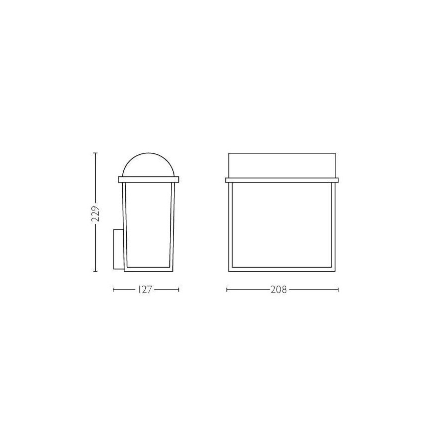 Philips 17235/30/PN - Luz de parede de exterior HARVEST MyGarden 2xE27/42W/230V IP44