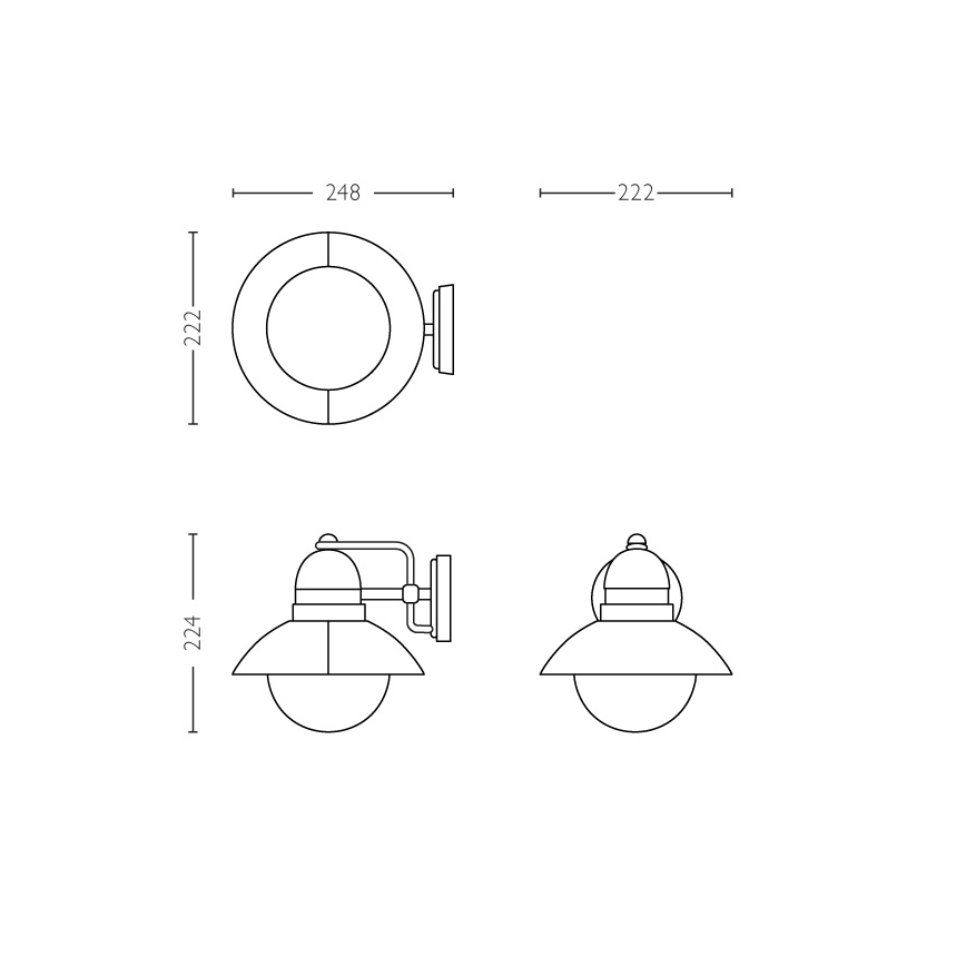 Philips - Luz de exterior 1xE27/60W/230V IP44