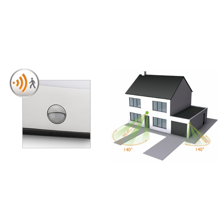 Philips - Iluminação exterior LED com sensor 1xLED/3W IP44