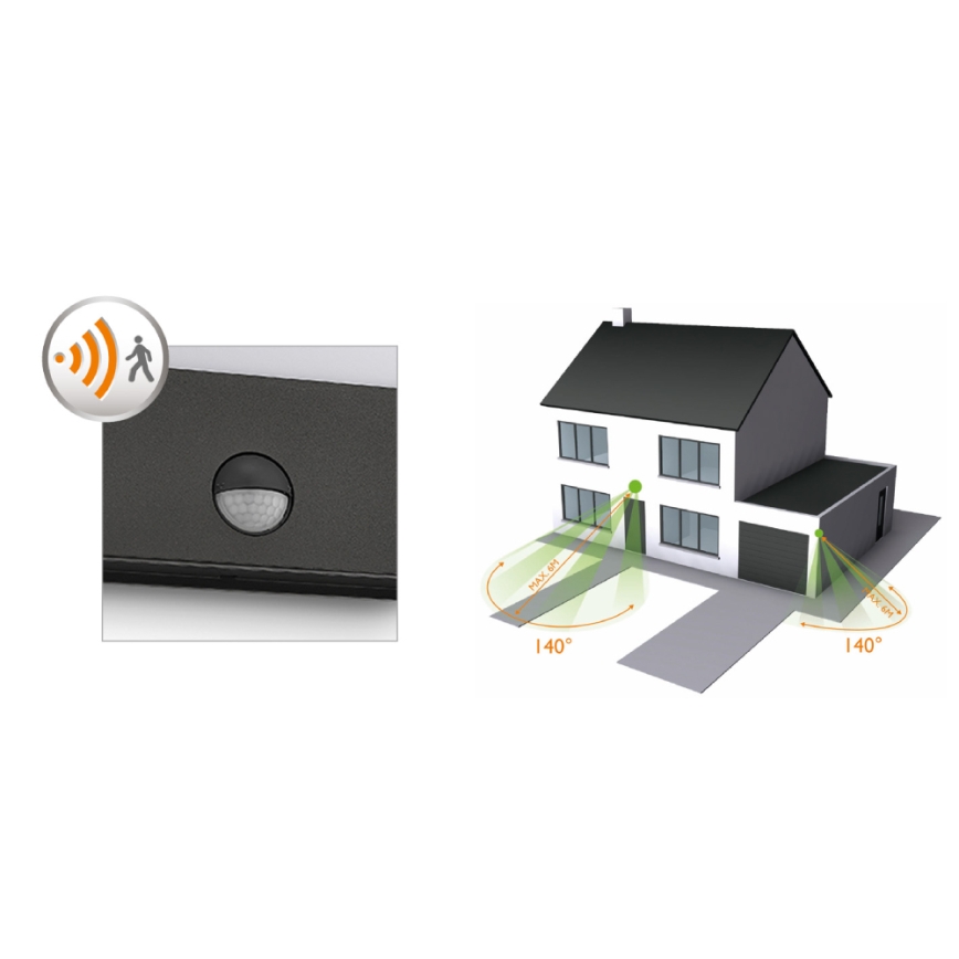 Philips - Iluminação de parede exterior LED com sensor 1xLED/3W/230V IP44