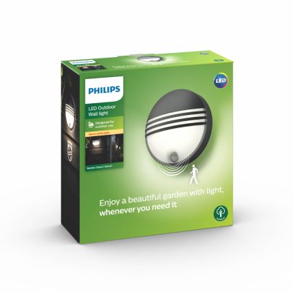 Philips - Iluminação exterior com sensor 1xLED/6W/230V IP44