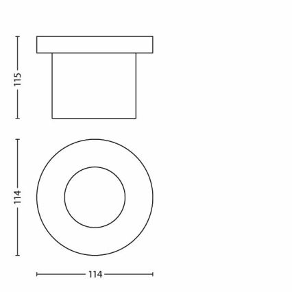 Philips - Luminária LED de embutir para exterior / 3W / 230V