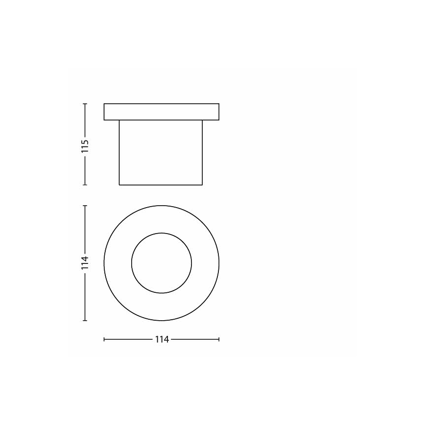 Philips - Luminária LED de embutir para exterior / 3W / 230V